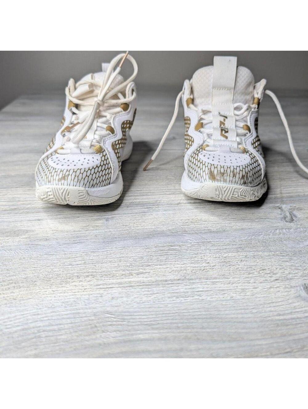 Rip-It White and Gold Athletic Shoes Size 6.5 US